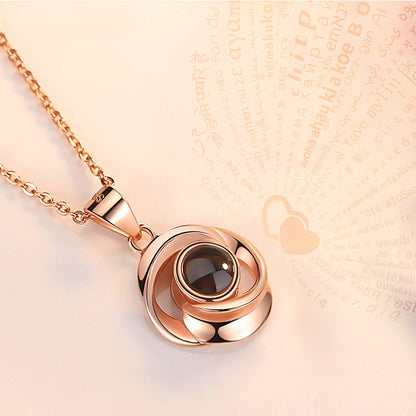 Silver Rose Necklace